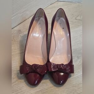 Kate Spade Women's Dark Red Bow Heels Size 7